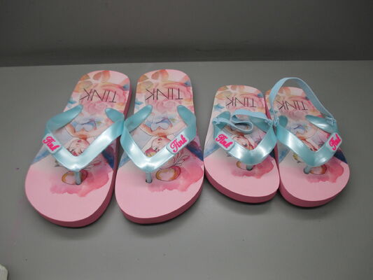 OEM Design Cartoon Childrens Beach Flip Flops Summer Slippers With EVA Wavy Rebound Sole