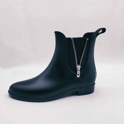 Zip Opening Women's Rain Boots Ankle Height Style OEM Design Anti Slip