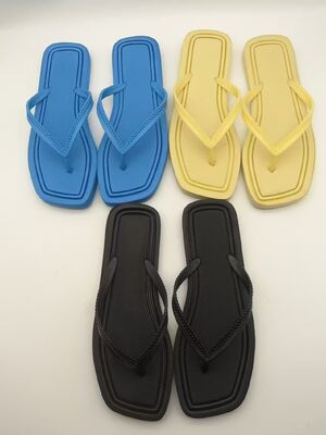 EVA Material Womens Summer Flip Flops Square Toe Burn Out Sock Sandals