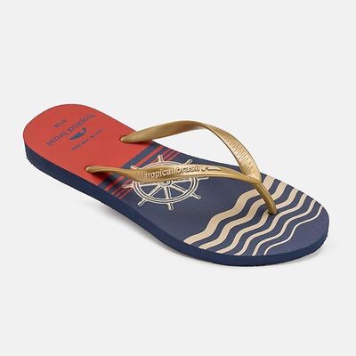 OEM Logo Naval Print Summer Flip Flops Women Beach Sandals Non Slip