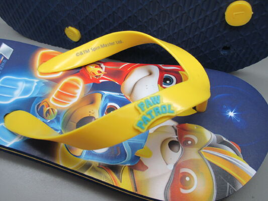 Anti Slip Kids Beach Flip Flops Slipper Paw Patrol Design Multiple Colors And Sizes