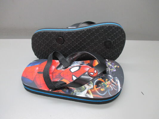 Spider Man Design Childrens Flip Flops Kids Character Sandals Customizable