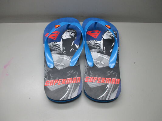 PE EVA Materials Kids Flip Flops Superman Character Open Toe Childrens Sandals