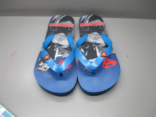 PE EVA Materials Kids Flip Flops Superman Character Open Toe Childrens Sandals