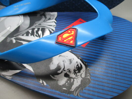 PE EVA Materials Kids Flip Flops Superman Character Open Toe Childrens Sandals