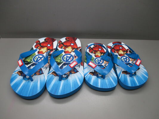 Licensed Marvel Kids Character Flip Flops Sandals Secure Fit Summer Slipper