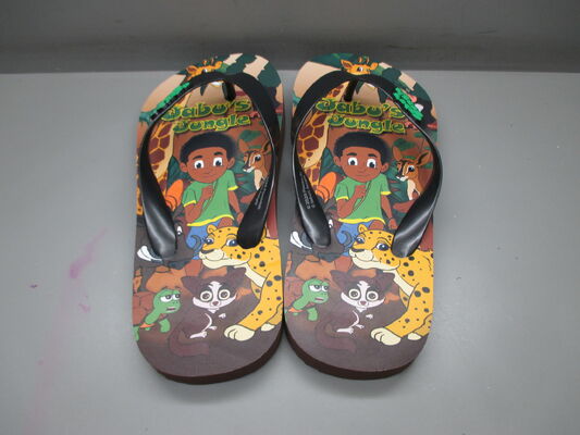 OEM PE EVA Kids Character Flip Flops Sandals Open Toe Style Anti Slip Design