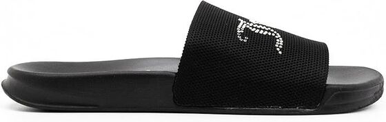 Casual Outdoor Use Slides Summer Flat Sandals With Textile Beaded Upper