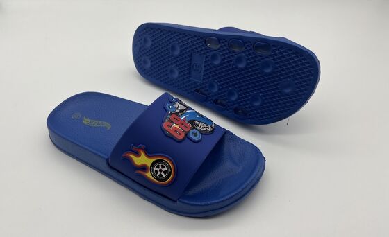 EVA Sole Kids Pool Slides Sandals Mattel Character Anti Slip With Nature Rubber Upper