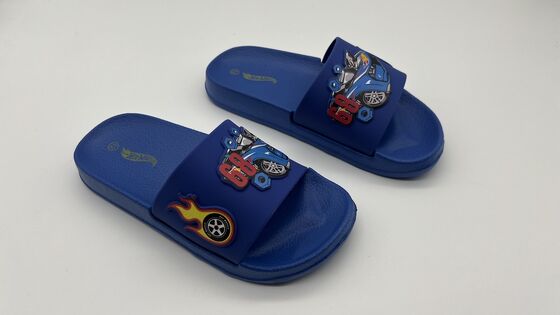 EVA Sole Kids Pool Slides Sandals Mattel Character Anti Slip With Nature Rubber Upper