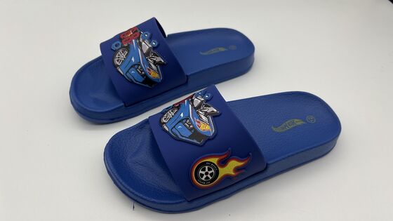 EVA Sole Kids Pool Slides Sandals Mattel Character Anti Slip With Nature Rubber Upper