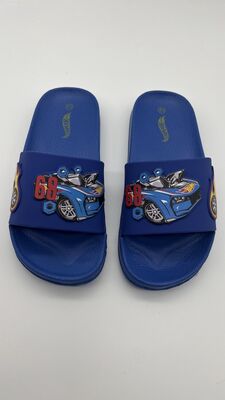 EVA Sole Kids Pool Slides Sandals Mattel Character Anti Slip With Nature Rubber Upper