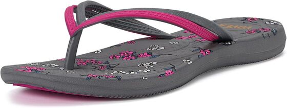 Twin Uppers Women Fitflop Summer Sandals With Injected PVC Printed Soles