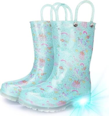 3-10 Years Old Kids Light Up Rain Boots CE Certified For Outdoor Activities