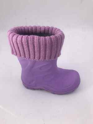 Slip Resistant TPR Kids Rain Boots Lightweight With Warm Knits Customized Colors