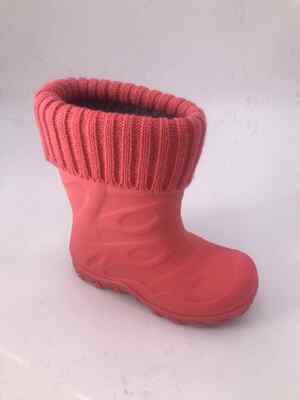 Slip Resistant TPR Kids Rain Boots Lightweight With Warm Knits Customized Colors