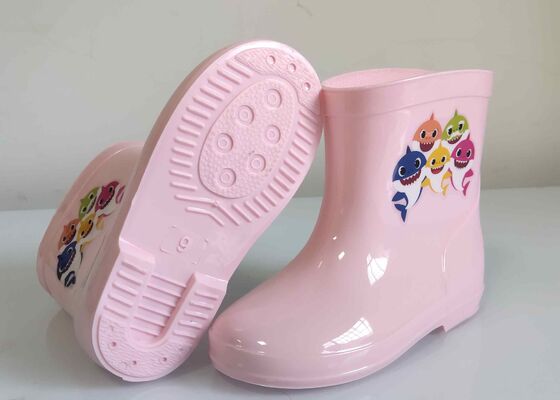 Flexible PVC Side Print Girls Rain Boots Light Up Childrens Hunter Wellies OEM ODM