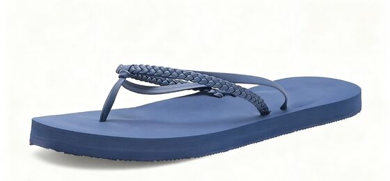 Solid Sock 15mm EVA Fitflop Womens Slippers Pool Flip Flops With Plaited PU Upper