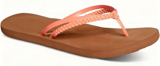 Solid Sock 15mm EVA Fitflop Womens Slippers Pool Flip Flops With Plaited PU Upper