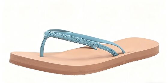 Solid Sock 15mm EVA Fitflop Womens Slippers Pool Flip Flops With Plaited PU Upper