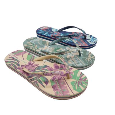 Non Slip Ladies Summer Flip Flops Water Friendly Customizable Prints Designs