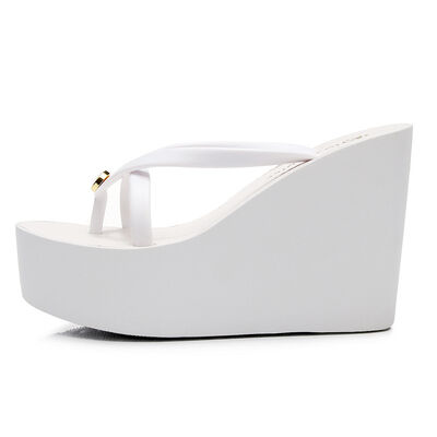 Customized Women Wedge Flip Flops Summer Pool Sandals Water Friendly