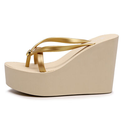 Customized Women Wedge Flip Flops Summer Pool Sandals Water Friendly