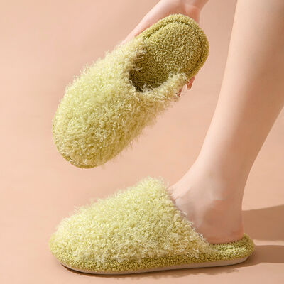 Colorful Fluffy Upper Women's Indoor Slippers Warm Comfy Memory Foam House Slippers