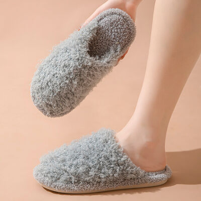 Colorful Fluffy Upper Women's Indoor Slippers Warm Comfy Memory Foam House Slippers