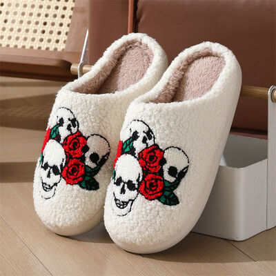 OEM Womens Holiday Halloween Slipper Knitted Ladies Christmas Slippers Anti Slip