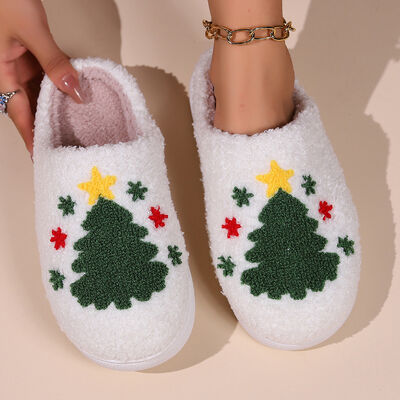 Custom Brand Womens Warm Slipper Comfy Memory Foam Holiday Slippers