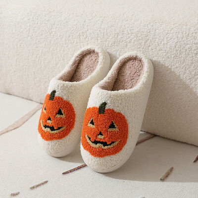 OEM Design Women's Indoor Slippers Holiday Halloween Pumpkin Slippers For Gifting