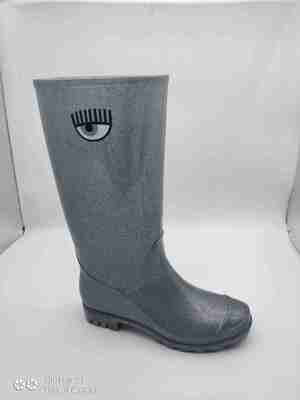 Female PVC Slip On Tall Glitter Rain Boots Waterproof OEM ODM Service