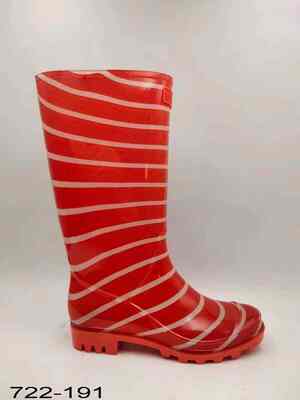 Women Pvc Slip On Tall Rain Boots Chelsea Wellington Style Ladies Ankle Gumboots