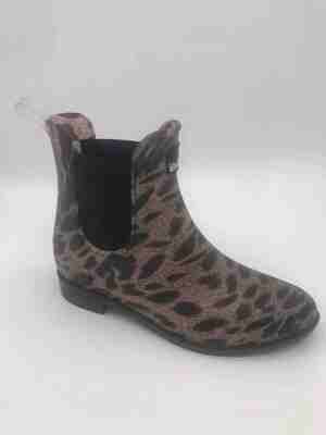 PVC Waterproof Printed Ankle Rain Boots For Women Anti Slip Customized Color