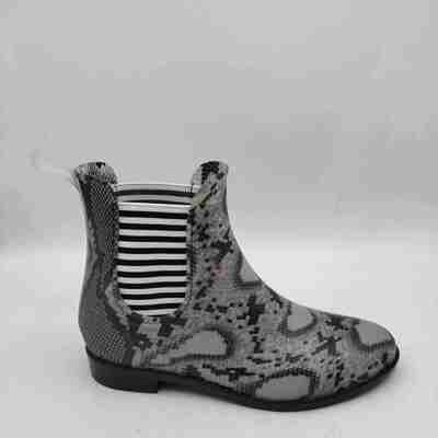 PVC Waterproof Printed Ankle Rain Boots For Women Anti Slip Customized Color