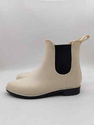 Womens Slip On Twin Gusset Rain Boots Matt Finish Ankle Gumboots Euro 36-41