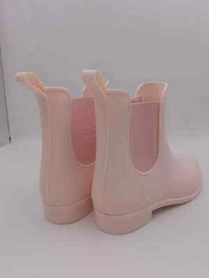 Womens Slip On Twin Gusset Rain Boots Matt Finish Ankle Gumboots Euro 36-41