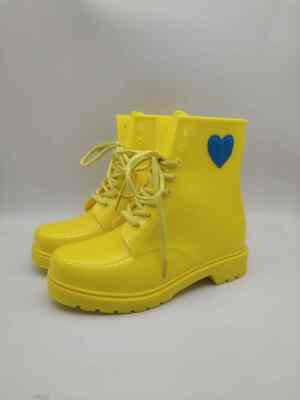 Multi Colored PVC Martin Women's Rain Boots Light Weight Waterproof Ankle Boots