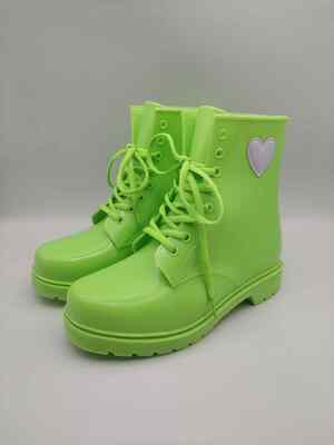 Multi Colored PVC Martin Women's Rain Boots Light Weight Waterproof Ankle Boots