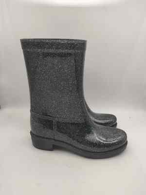 OEM Logo Women's Rain Boots Ladies Mid Calf Boots Solid Color Pattern Comfortable