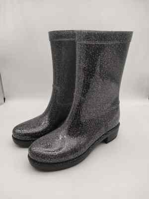 OEM Logo Women's Rain Boots Ladies Mid Calf Boots Solid Color Pattern Comfortable