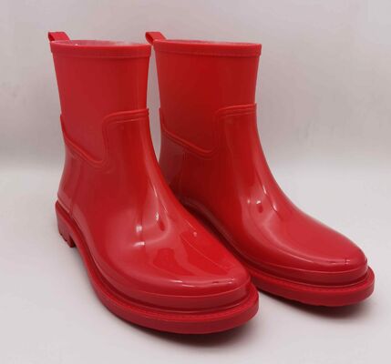 Women's PVC Slip On Rain Boots Double Upper Boots Matt Finish Chelsea Wellington Styles