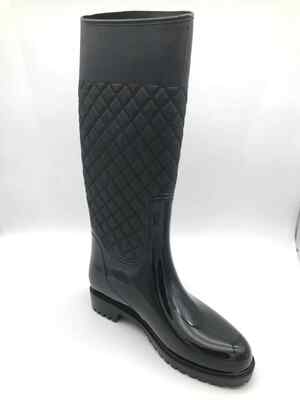 OEM Ladies Waterproof Gardening Boots Double Upper Rain Boots Quilted Matt Finish