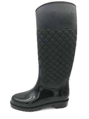 OEM Ladies Waterproof Gardening Boots Double Upper Rain Boots Quilted Matt Finish