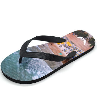 Non Slip Men's Flip Flops Customizable Photo Print Summer Shoes Flip Flops