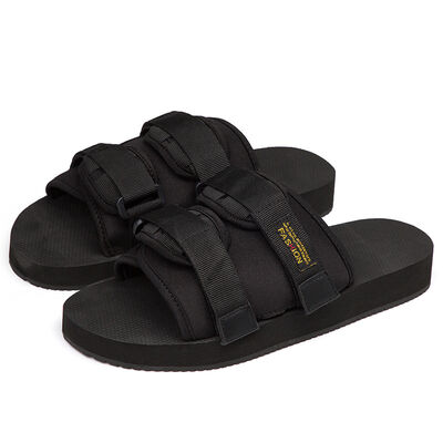 Custom Brand Men Summer Flip Flops With Plugged Canvas Upper