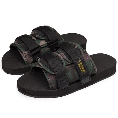 Custom Brand Men Summer Flip Flops With Plugged Canvas Upper