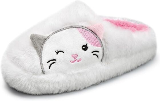 High-Density Memory Foam Kids Indoor Slippers with Breathable Faux Fur Lining and Odor Prevention