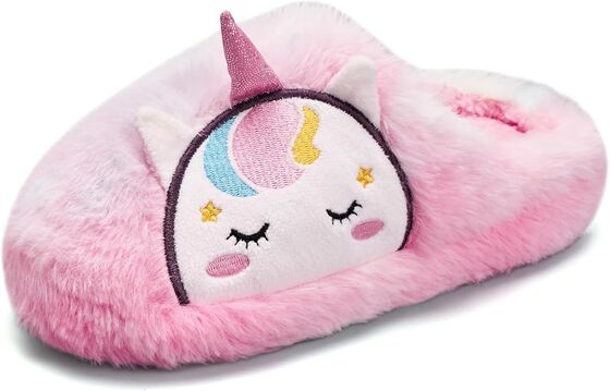 High-Density Memory Foam Kids Indoor Slippers with Breathable Faux Fur Lining and Odor Prevention